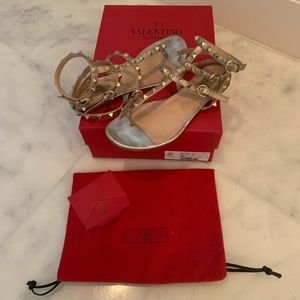 Valentino Rose Gold Sandals